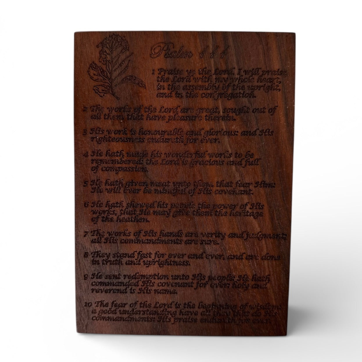 Psalm 111 Scripture Plaque