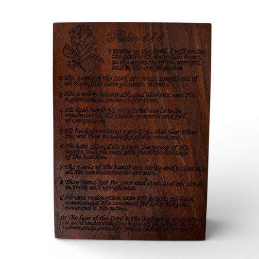 Psalm 111 Scripture Plaque